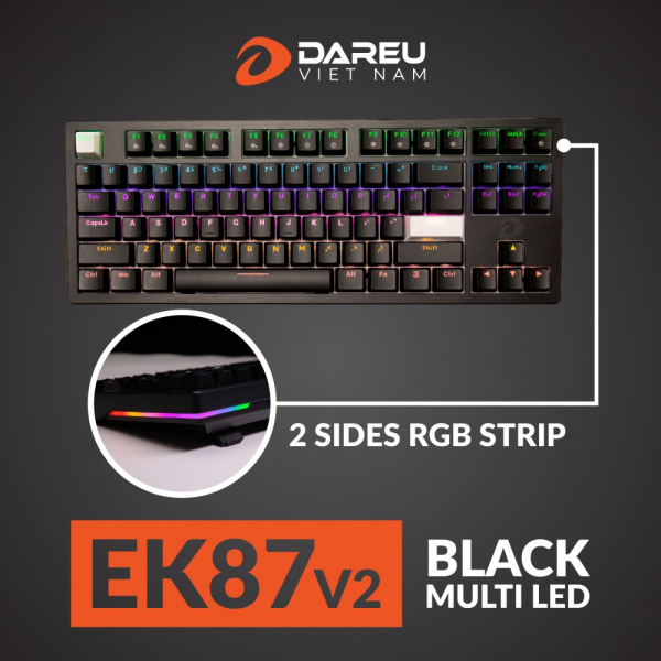 Bàn phím cơ Gaming DAREU EK87 v2 (2 sides RGB strip, Blue/ Brown/ Red D switch)-5